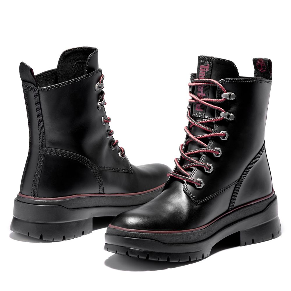 Bocanci Cu Dantelă Timberland Dama Negrii - Malynn Ek+ Waterproof - Romania - VROIMK768